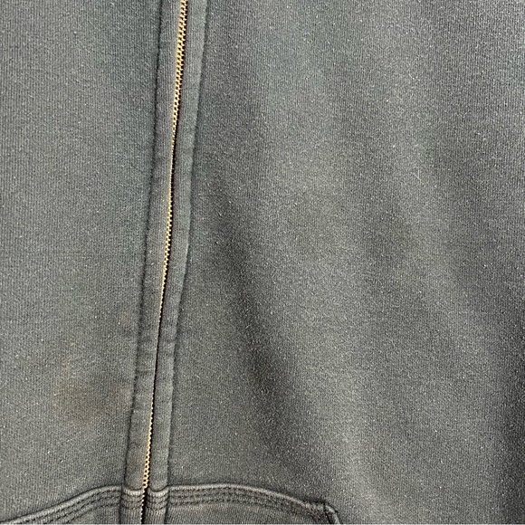 Carhartt Rain Defender Black Long Sleeve Full Zip Fleece Hooded Jacket Mens 2XL - Picture 6 of 10